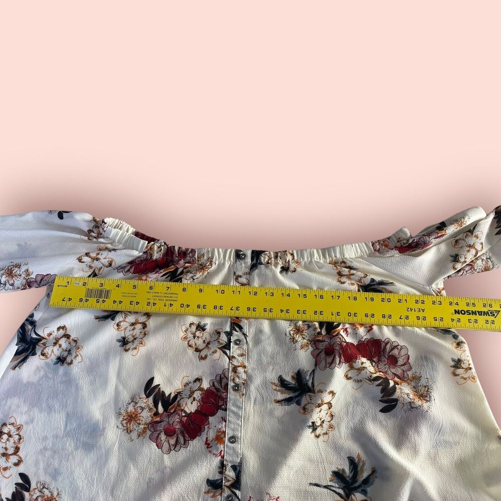 Umgee Womens Oversized Large Floral Bell Sleeve Off Shoulder Boho Cottage - Picture 7 of 15